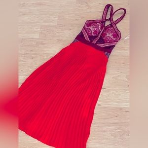 Gorgeous NWT Three Floor red dress size 0